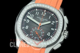 PPAQC-5968-102D Aquanaut Chronograph 5968A SS/Diam/RU Black A-7750 