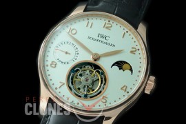 0 IWPTB00036 Portugese Tourbillon Handwind YG/LE White Asian Flying Man Tourbillon