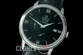 0 0 0 OMDEV-PR-102 ZF Deville Date/Power Reserve Automatic SS/LE Black Asian Clone Cal 2627 PR Movt 