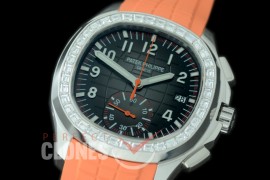 PPAQC-5968-102D2 Aquanaut Chronograph 5968A SS/Diam/RU Black A-7750 