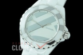 0 0 CHA-38-504 KOR-F New J12 H5582 Untitled CER/CER Rhodium Plated Decor A-2892 Mod to Chanel Calibre