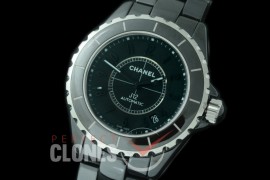 0 0 CHA-38-505B KOR-F New J12 H6185 Phantom CER/CER Black Num A-2892 Mod to Chanel