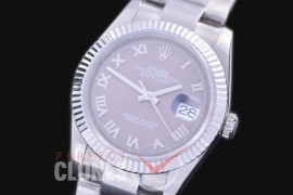 R36DJS-573 126234 SS/SS Fluted/Oyster 2019 Rhodium Grey Roman A-2824