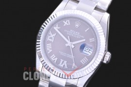 R36DJS-578 126234 SS/SS Fluted/Oyster 2019 Rhodium Grey Roman-Diamonds A-2824