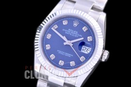 R36DJS-564 126234 SS/SS Fluted/Oyster 2019 Blue Diamonds A-2824