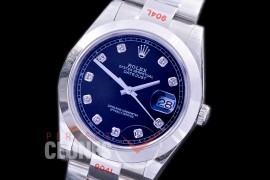 0 0 R41DJS-362 GMF 904L Steel 126334 Smooth/Oyster SS/SS Black Diamonds Asian 2824 
