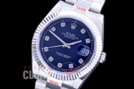 0 0 R41DJS-362F GMF 904L Steel 126334 Fluted/Oyster SS/SS Black Diamonds Asian 2824
