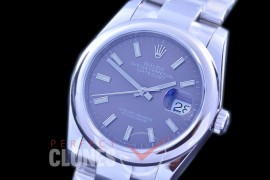 R36DJS-553S 126234 SS/SS Fluted/Oyster 2019 Dark Rhodium Grey Sticks A-2824