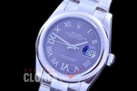 R36DJS-578S 126234 SS/SS Fluted/Oyster 2019 Dark Rhodium Grey Roman-Diamonds A-2824