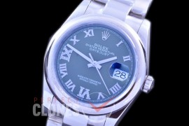 R36DJS-579S 126234 SS/SS Fluted/Oyster 2019 Green Roman-Diamonds A-2824