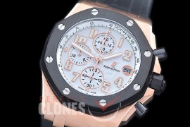 AP26400-971 Royal Oak Offshore Chronograph 26400 RG/RU White Seiko VK6 Quartz