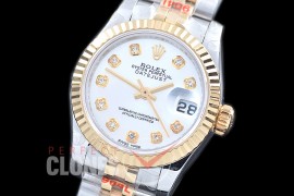 R26DJT-901 GMF 179173 SS/YG Fluted/Jubilee White Diam Swiss 2671 904L Steel 