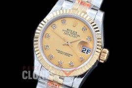 R26DJT-905 GMF 179173 SS/YG Fluted/Jubilee Gold Diam Swiss 2671 904L Steel 