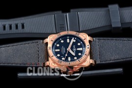 0 0 0 BR03-92-023 BR03-92 Bronzo Diver BR/RU Black Miyota 9015 - Free Rubber Strap/ Toolkit 