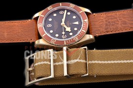 0 0 TU00088B Heritage Black Bay 79520BA Bronze/Brown Special Ed BR/LE Brown M-9015 - Free Nato Strap 