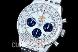 0 0 BLNB01-101 Navitimer B01 SS/LE White A-7750 28800