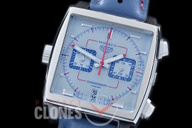 0 0 TGM00921 Monaco Classic SS/LE Light Grey Jap OS20 Quartz Chrono