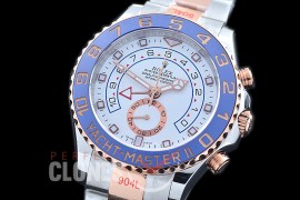 0 0 0 RYM2-912 GMF 904 Steel Yachtmaster II 116681 SS/RG White A-7750/Mod to Calibre 4161