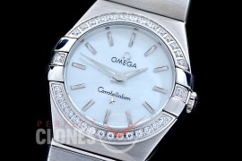 0 OMCON-28-101D Constellation Manhattan Quartz 28mm SS/SS White Sticks Swiss Quartz