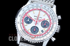 BLNV-AE-101B Navitimer 1 Airline Edition Chronograph SS/ME White TWA A-7750 