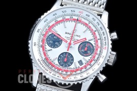 BLNV-AE-101A Navitimer 1 Airline Edition Chronograph SS/ME White TWA A-7750 