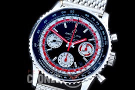 BLNV-AE-102 Navitimer 1 Airline Edition Chronograph SS/ME Black Swiss Air A-7750 