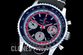 BLNV-AE-102L Navitimer 1 Airline Edition Chronograph SS/LE Black Swiss Air A-7750