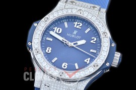 0 0 HB38-0503D1 Big Bang Ladies 38mm SS/DIAM/LE Blue Jap OS 20 Quartz 