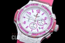 0 0 HB38-0015 Big Bang Ladies Tutti Frutti Chrono SS/SQRB/LE White/Dark Purple Jap OS 20 Quartz 