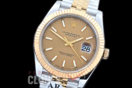 0 0 R41DJT-955 JF/ARF 904L Steel 126333 Jubilee SS/YG Champagne Gold Sticks Asian 2824/3235 Mod