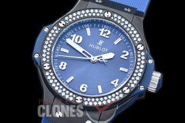 0 0 HB38-0523D Big Bang Ladies 38mm PVD/DIAM/LE Blue Jap OS 20 Quartz 