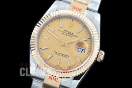 R36DJT-305 GMF 126233 SS/YG Fluted/Oyster Gold Sticks A-2824 904L Steel