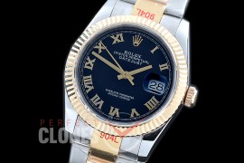 R36DJT-322 GMF 126233 SS/YG Fluted/Oyster Black Roman A-2824 904L Steel