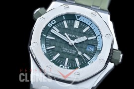 APD00026 Royal Oak Offshore Diver 15720ST SS/RU Khaki Green A-3120