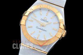 0 OMCON-25-151 Constellation Quartz 25mm SS/YG White Sticks Swiss Quartz