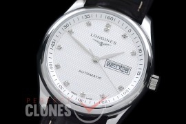 0 LG00191 XF Master Daydate Automatic Date SS/LE White Diamonds A-2824