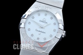 0 OMCON-25-111 Constellation Quartz 25mm SS/SS White Diamonds Swiss Quartz