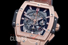 HB-SPT-026 Spirit of Big Bang Chronograph RG/LE Black Skeleton A-7750 