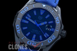 0 0 TGAQ-C5-007 VF Aquaracer Calibre 5 Automatic PVD/NY Black/Blue Asian 2824