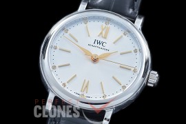 0 0 IWPTL-021A TBF Portofino 34 Automatic IW3574 SS/LE White A-IWC Calibre 35100 Mod from Miyota 9015