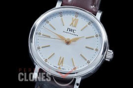 0 0 IWPTL-021B TBF Portofino 34 Automatic IW3574 SS/LE White A-IWC Calibre 35100 Mod from Miyota 9015