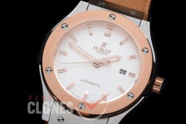 0 0 HBFS-45-0141 Classic Fusion Twotone SS/RG/LE White M-9015