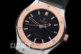 0 0 HBFS-45-0145 Classic Fusion Twotone SS/RG/LE Black C/F M-9015