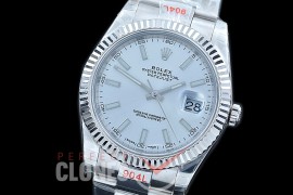 R41DJS-101 NF Datejust II 126334 904L Steel Fluted/Oyster SS/SS Silver Sticks SA 3235