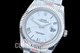 R41DJS-121 NF Datejust II 126334 904L Steel Fluted/Oyster SS/SS White Roman SA 3235