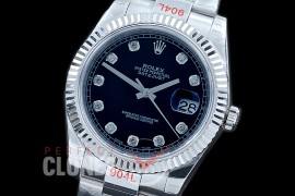 R41DJS-112 NF Datejust II 126334 904L Steel Fluted/Oyster SS/SS Black Diam SA 3235