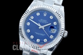 R41DJS-114 NF Datejust II 126334 904L Steel Fluted/Oyster SS/SS Blue Diam SA 3235