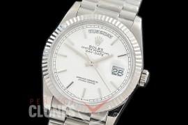 R36DDS-101 BP 128239 2019 DayDate SS/SS Fluted/President White Sticks A-2836