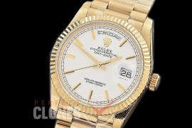 R36DDF-101 BP 128238 2019 DayDate YG/YG Fluted/President White Sticks A-2836