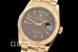 R36DDF-106 BP 128238 2019 DayDate YG/YG Fluted/President Brown Sticks A-2836